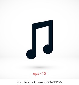 music vector icon, flat design best vector icon