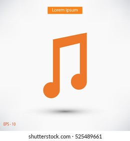 music vector icon, flat design best vector icon