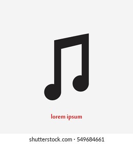 music vector icon, flat design best vector icon