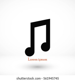music vector icon, flat design best vector icon