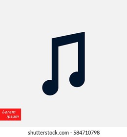 music vector icon, flat design best vector icon