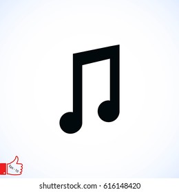 music vector icon, flat design best vector icon