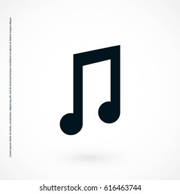 music vector icon, flat design best vector icon