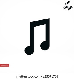 music vector icon, flat design best vector icon