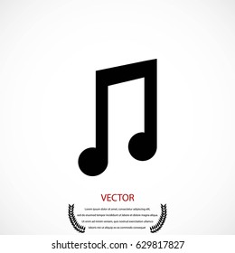 music vector icon, flat design best vector icon