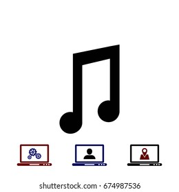 music vector icon, flat design best vector icon