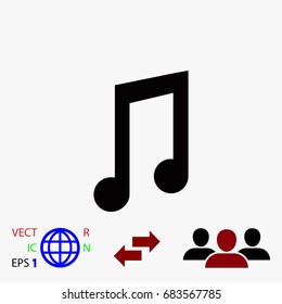 music vector icon, flat design best vector icon