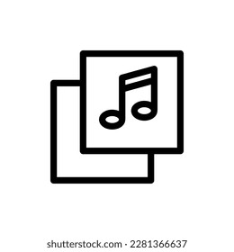 Music vector icon flat illustration on white background..eps
