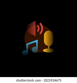 Music. Vector icon in gradient style