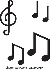 music vector icon illustration on white background for app and website..eps