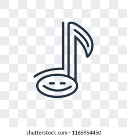 Music vector icon isolated on transparent background, Music logo concept