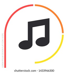 Music Vector icon . Lorem Ipsum Illustration design