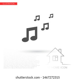 Music Vector icon . Lorem Ipsum Illustration design