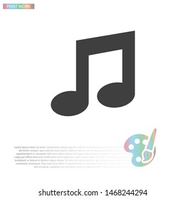 Music Vector icon . Lorem Ipsum Illustration design
