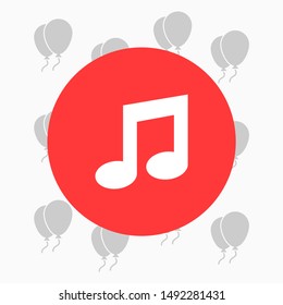 Music Vector icon . Lorem Ipsum Illustration design