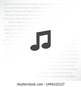 Music Vector icon . Lorem Ipsum Illustration design