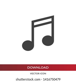 Music vector icon in modern design style for web site and mobile app