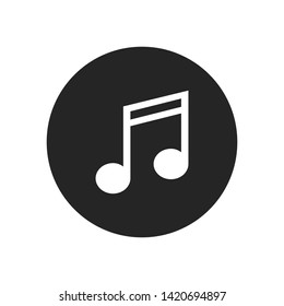 Music vector icon in modern design style for web site and mobile app