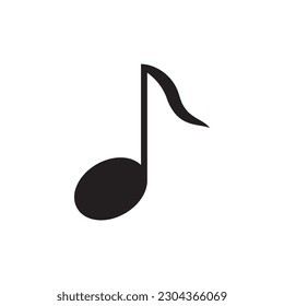 Music vector icon. Musical note flat sign design. Music symbol pictogram