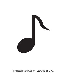 Music vector icon. Musical note flat sign design. Music symbol pictogram