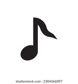 Music vector icon. Musical note flat sign design. Music symbol pictogram