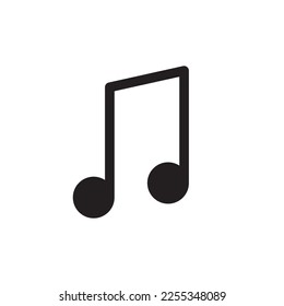 Music vector icon. Music note flat sign design. EPS 10 music note symbol pictogram