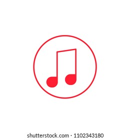 Music vector icon on a white background
