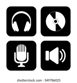 music vector icon set
