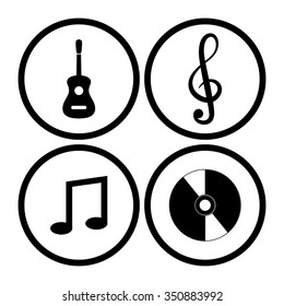 music vector icon set