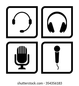 music vector icon set
