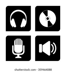 music  vector icon set