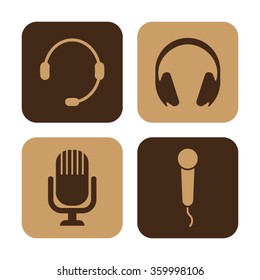 music  vector icon set