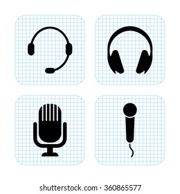 music  vector icon set