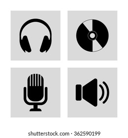 music vector  icon set