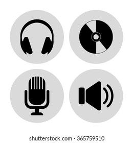 music  vector icon set