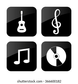 music vector  icon set