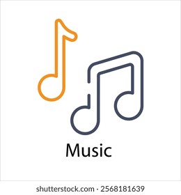 Music Vector icon stock illustration