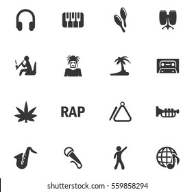 music vector icons for user interface design