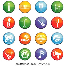music vector icons for user interface design