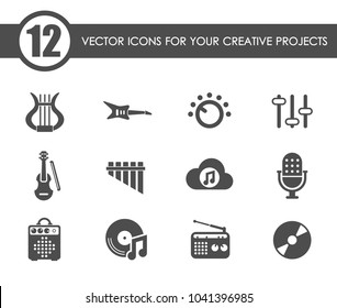 music vector icons for your creative ideas