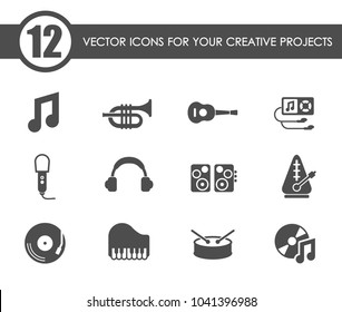 music vector icons for your creative ideas