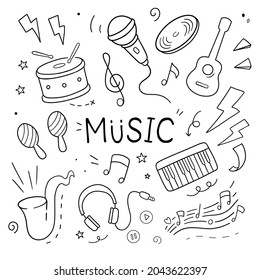 Ilustración vectorial de música. Concepto de diseño de planos