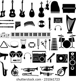 Music vector illustration icons