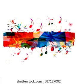 Music vector illustration with notes