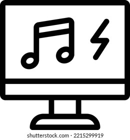 music   Vector illustration on a transparent background. Premium quality symmbols. Thin line vector icons for concept and graphic design.
