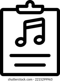 music   Vector illustration on a transparent background. Premium quality symmbols. Thin line vector icons for concept and graphic design.