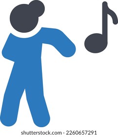 ilustración del vector de música en un fondo transparente. Símbolos de calidad superior. Iconos vectoriales de glifos para diseño de conceptos y gráficos.