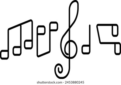 MUSIC vector image for background or project
