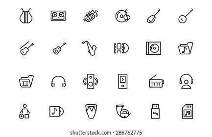 Music Vector Line Icons 3 