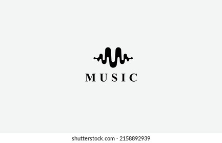 Plantilla de diseño del logotipo del vector de música